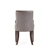 Manhattan Comfort Shubert Faux Leather and Velvet Dining Armchair in Light Grey DC055AR-LG